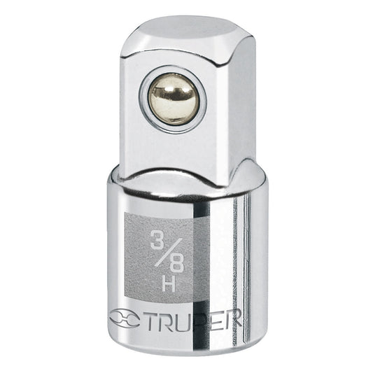 Adaptador para matraca de cuadro 3/8' a cuadro 1/2', Truper Caja con 6, 13420