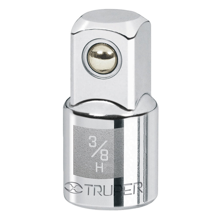 Adaptador para matraca de cuadro 3/8' a cuadro 1/2', Truper Caja con 6, 13420