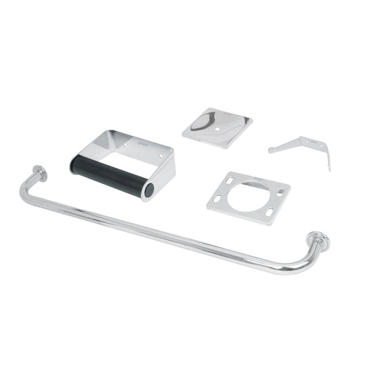 Juego de 5 accesorios para baño, acero inoxidable, BASIC Caja con 2, 49255