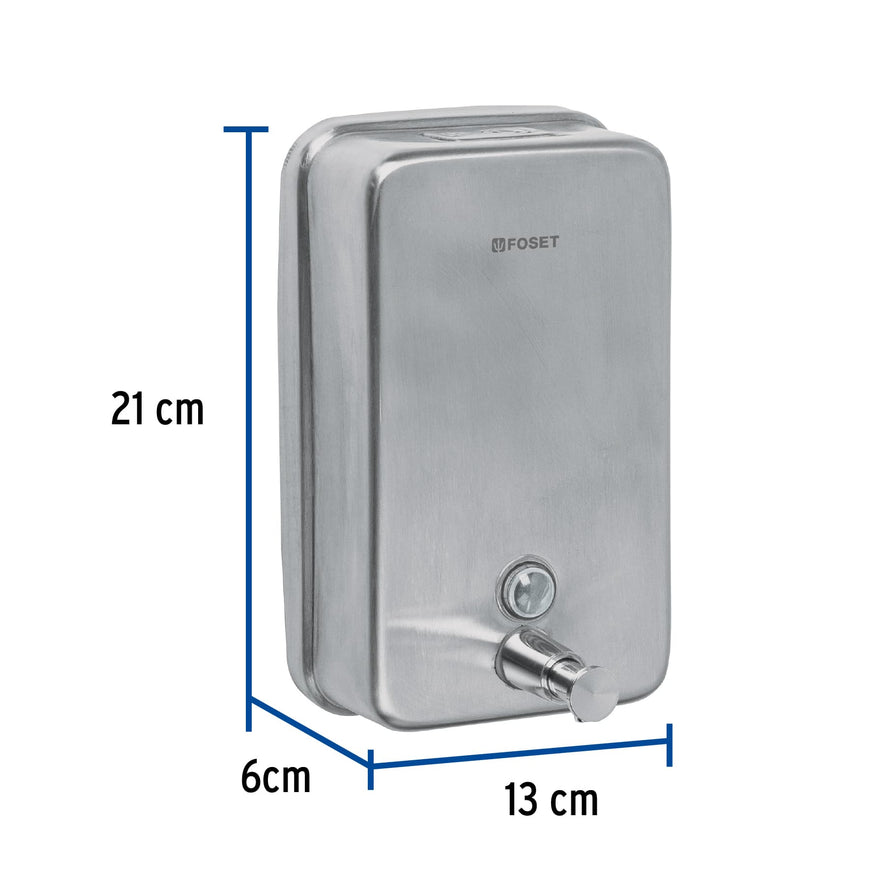 Dosificador de acero inox. para jabón líquido, Foset, 47931