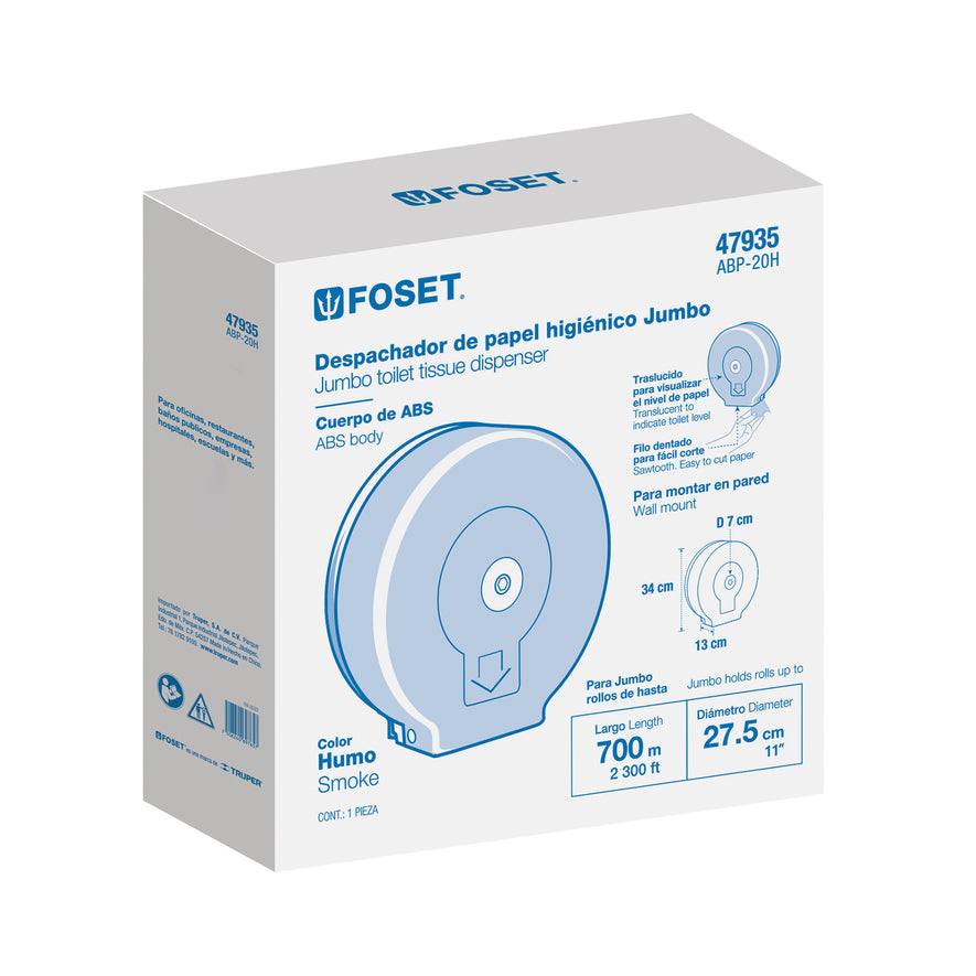 Portarollo de ABS, humo, Foset, 47935