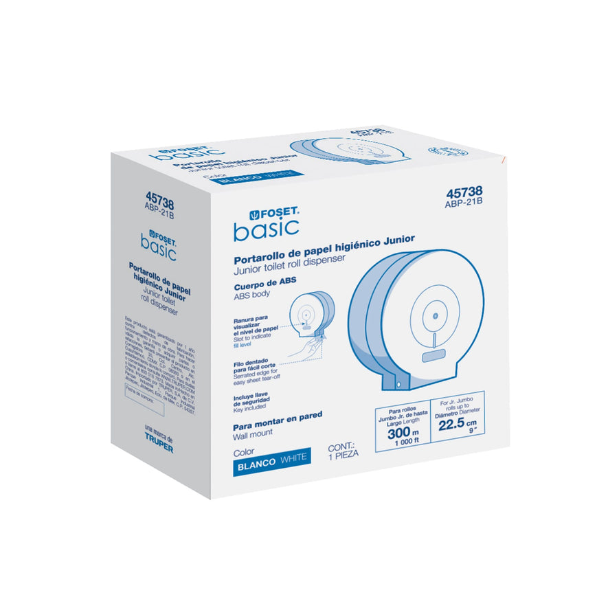 Portarollo junior de ABS, blanco, Foset Basic, 45738