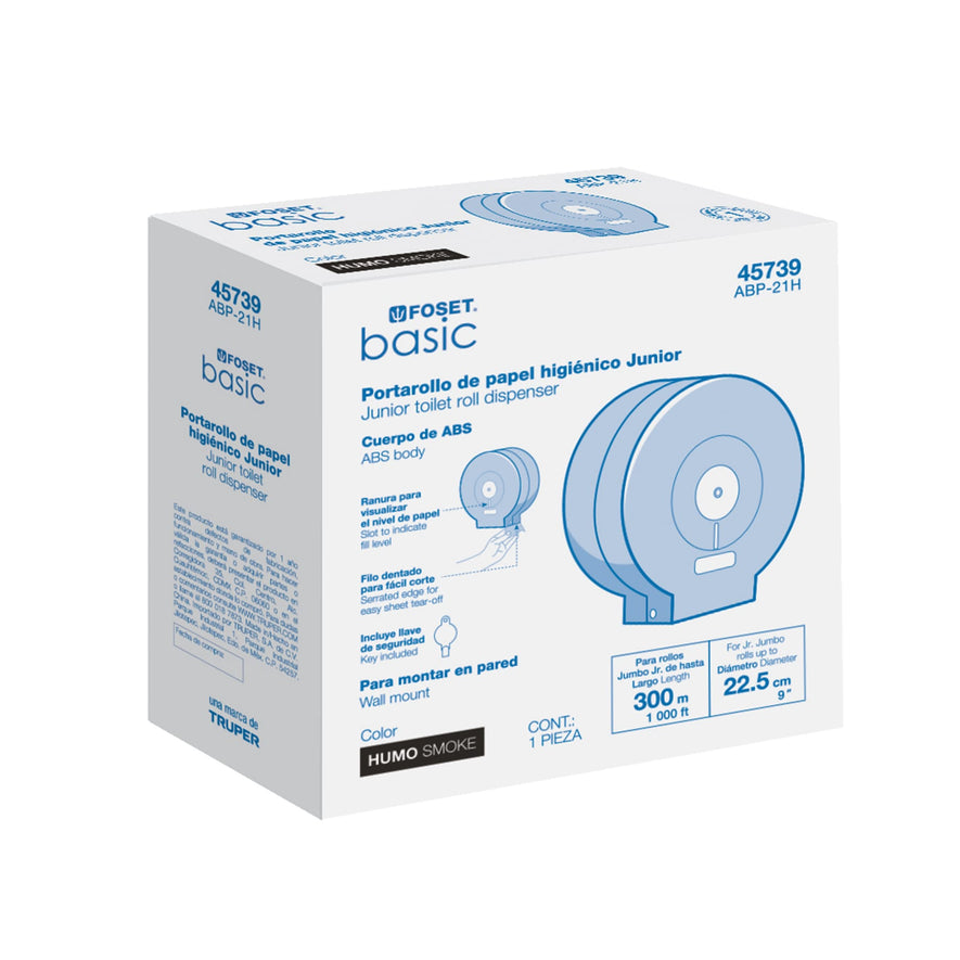 Portarollo junior de ABS, humo, Foset Basic, 45739