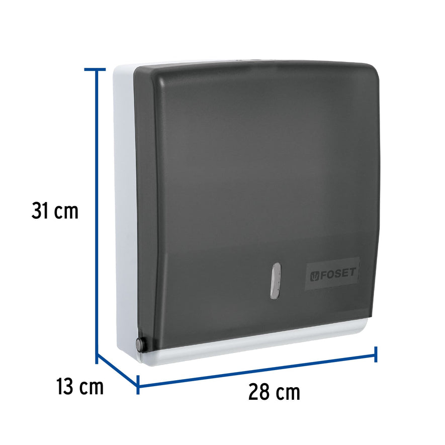 Dispensador de ABS para toallas de papel, humo, Foset, 47936