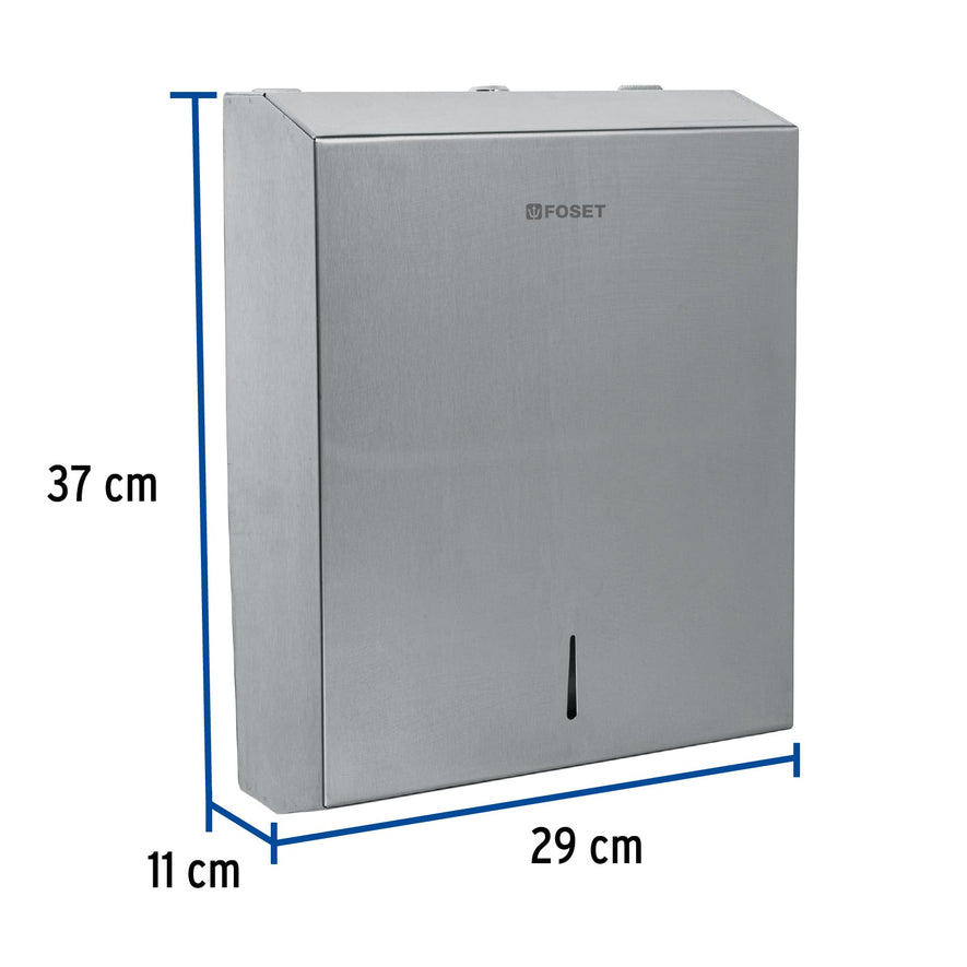 Dispensador de acero inox. para toallas de papel, Foset, 47933