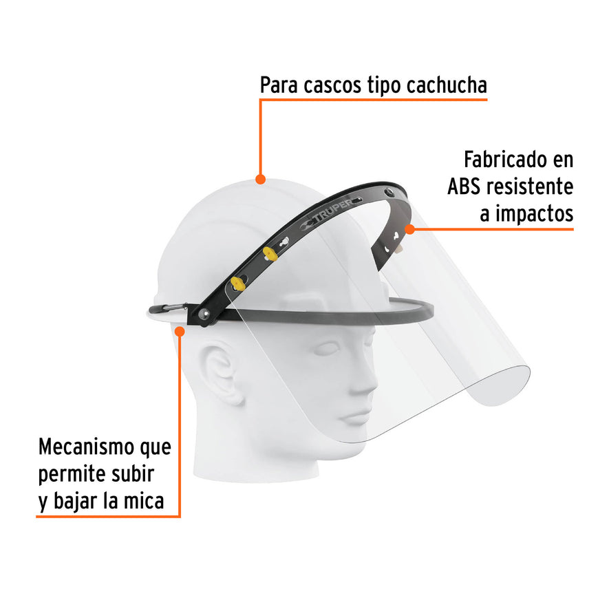 Adaptador de protector facial para casco, Truper Caja con 5, 14318