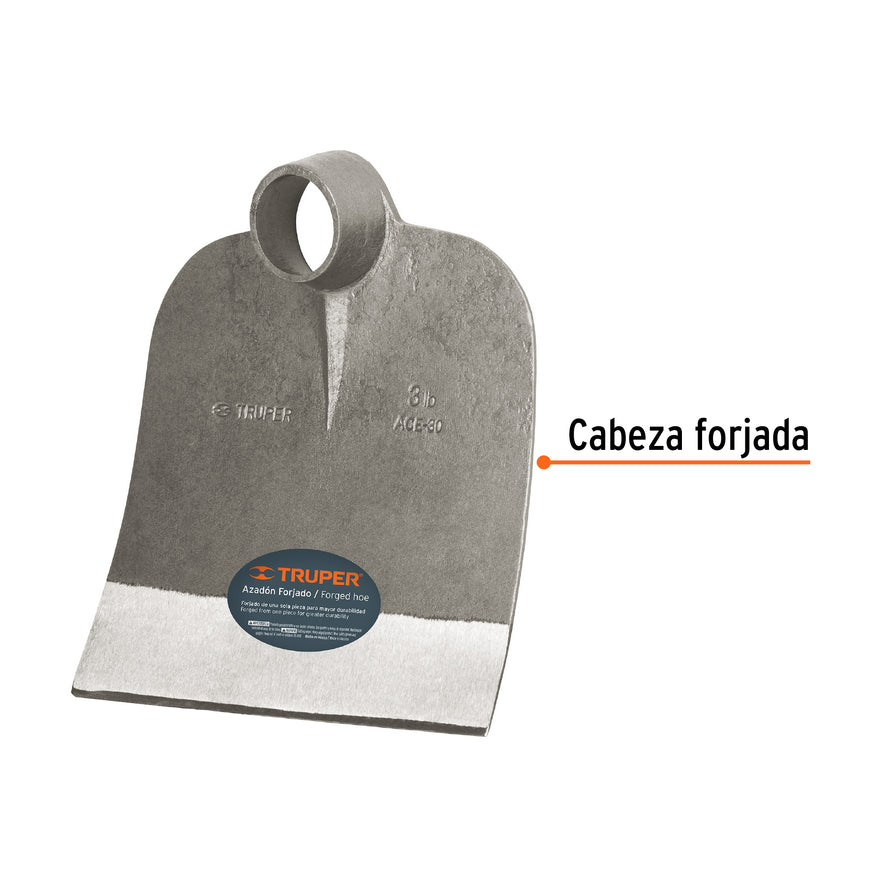 Azadón Centroamericano 3.0 lb sin mango, TRUPER Caja con 6, 10362