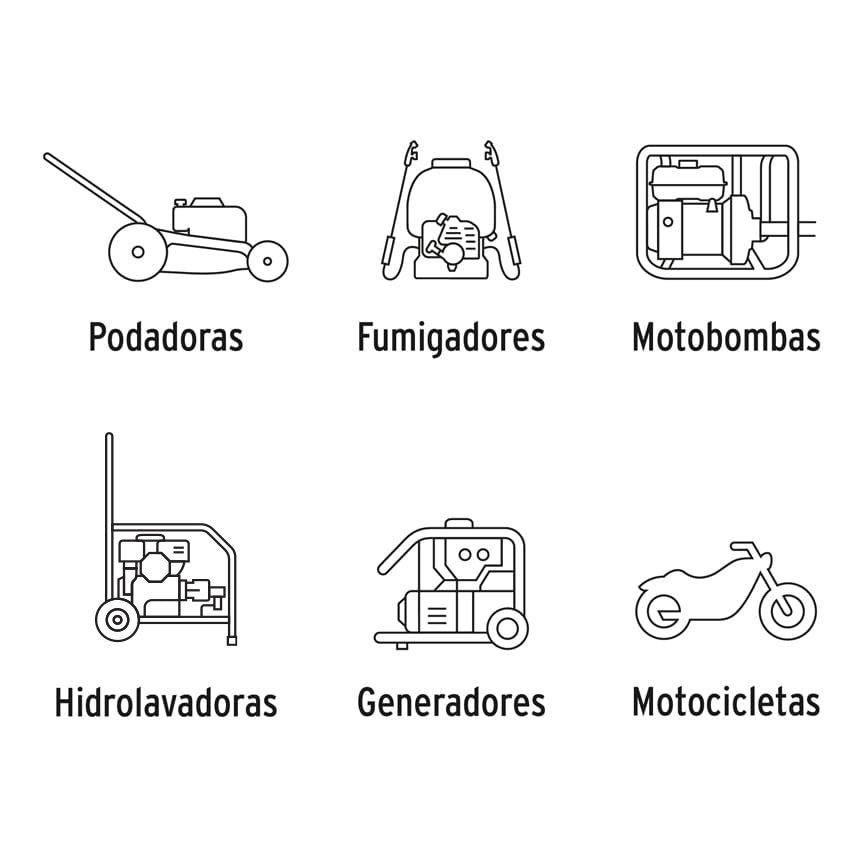 Aceite semi-sintético, 4 tiempos, 400 ml (14 oz), Truper Caja con 6, 14928