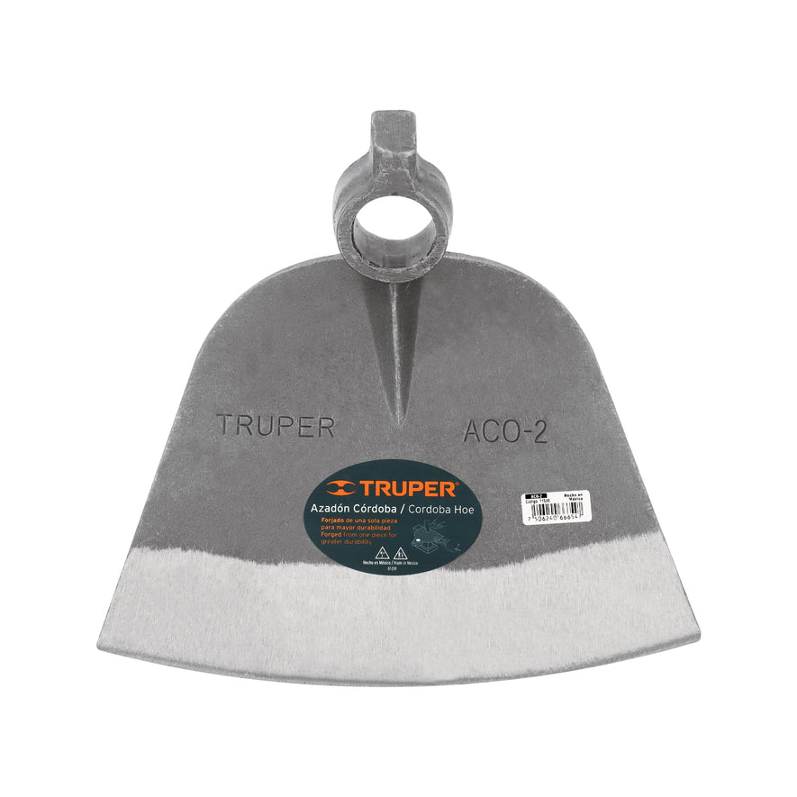 Azadón Córdoba No. 2 de 2.2 lb, sin mango, TRUPER Caja con 12, 11530