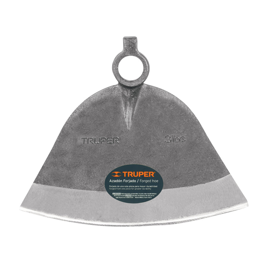 Azadón Córdoba No. 3 de 2.8 lb, sin mango, TRUPER Caja con 12, 11531