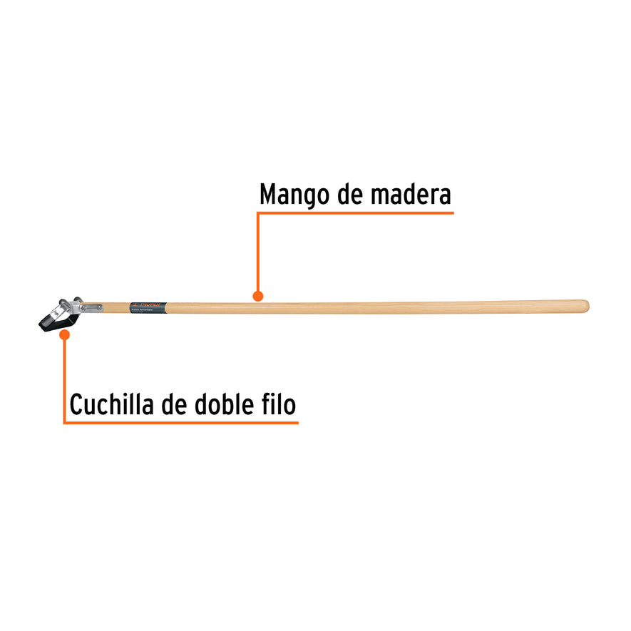 Deshierbador con mango de madera 54', Truper Caja con 6, 15127