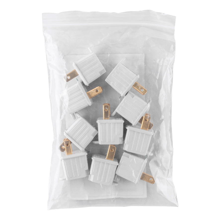 Adaptador 3 a 2, blanco, a granel, Volteck Caja con 10, 46255