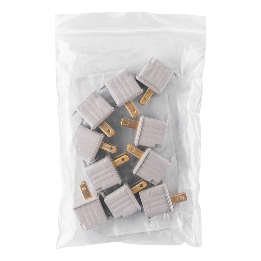 Adaptador 3 a 2, gris, a granel, Volteck Caja con 10, 46257