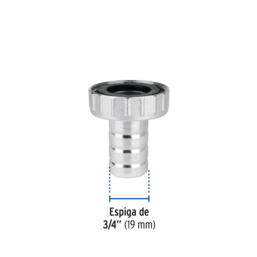 Adaptador de latón 1/2' para manguera, Foset Caja con 12, 49825
