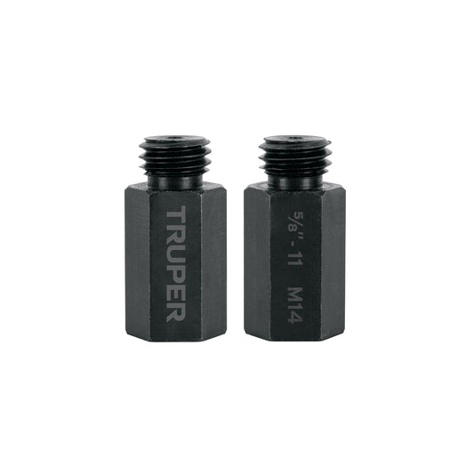 Adaptadores para pulidoras M14 a 5/8', 2 piezas, TRUPER, 103960