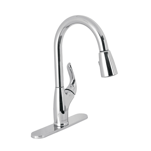 Monomando fregadero cromo, nariz retractil, FOSET AERO, 44903