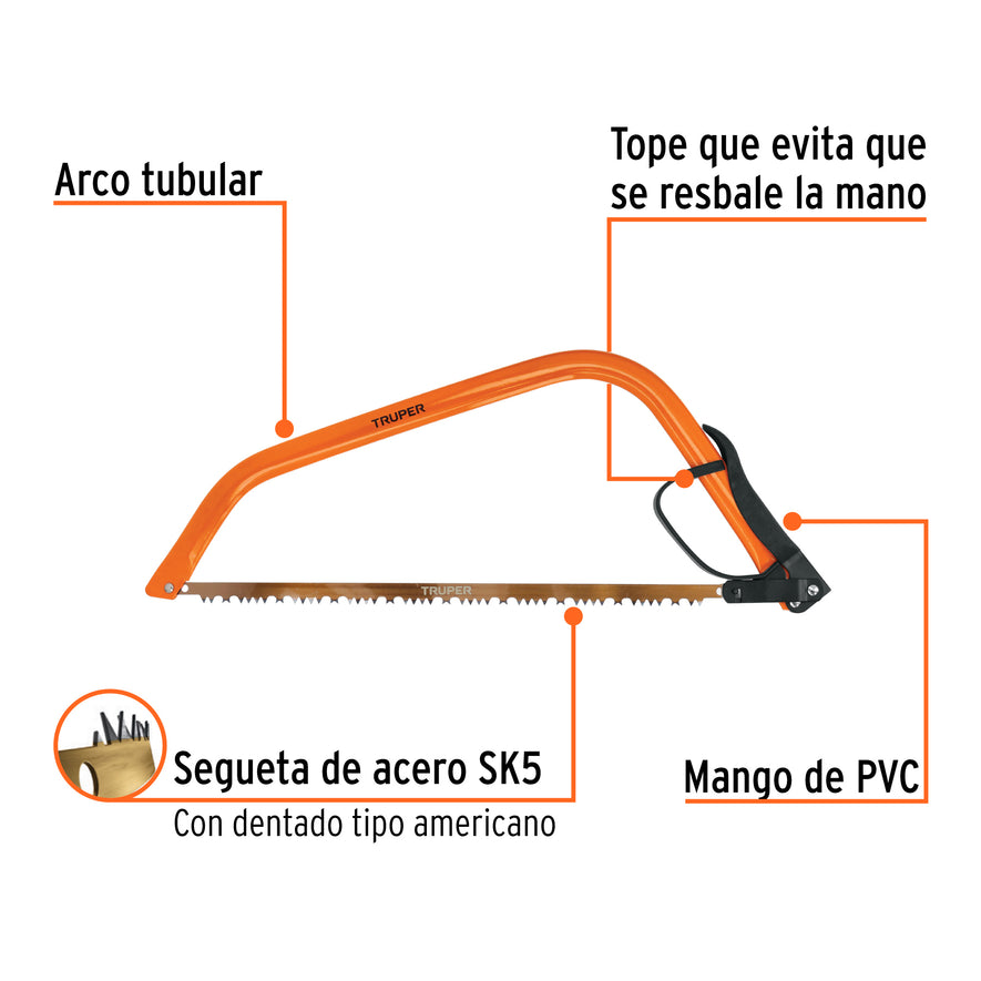 Arco jardinero tubular de 21', Truper Caja con 3, 10254