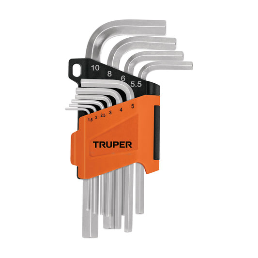 Juego 10 llaves allen mm punta hexagonal con organizador Caja con 6, 15536