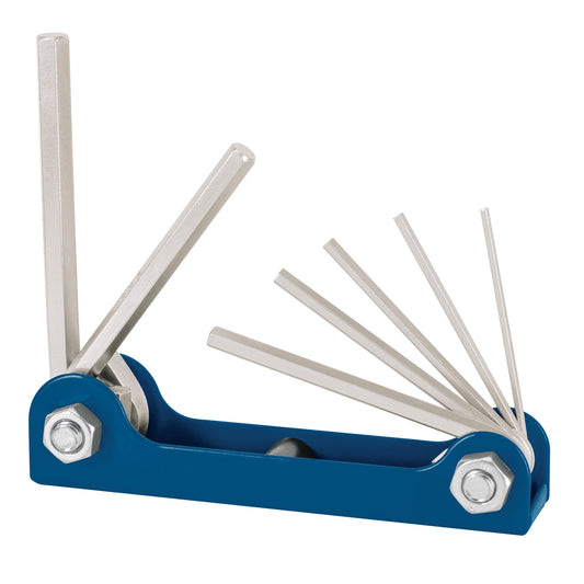 Juego de 7 llaves allen mm tipo navaja, cuerpo de lámina Caja con 6, 15557