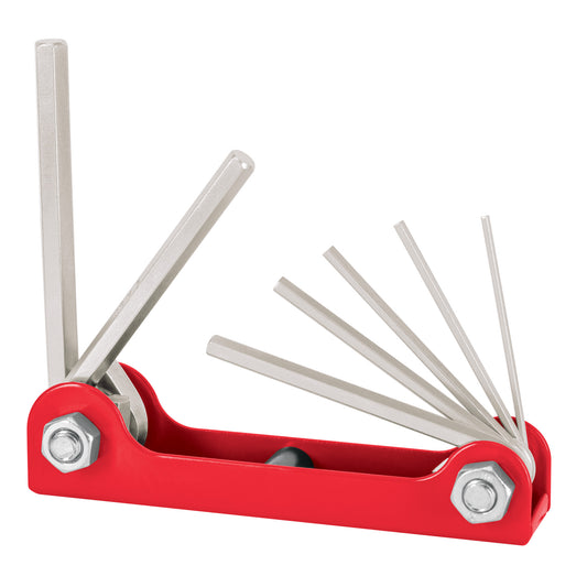 Juego de 7 llaves allen std tipo navaja, cuerpo de lámina Caja con 6, 15560