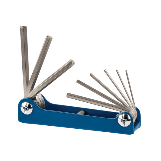 Juego de 9 llaves allen mm tipo navaja, cuerpo de lámina Caja con 6, 15563