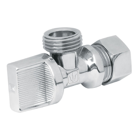 Llave angular de 1/2', 1/4 de vuelta, barrilito, FOSET Caja con 6, 49111