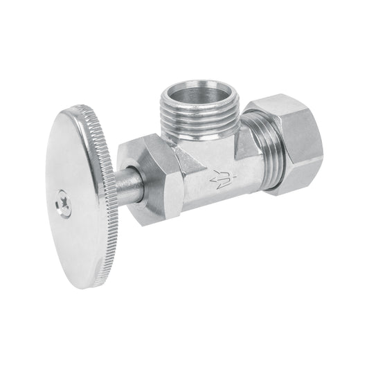 Llave angular de 1/2', de compresión, barrilito, FOSET Caja con 6, 49109