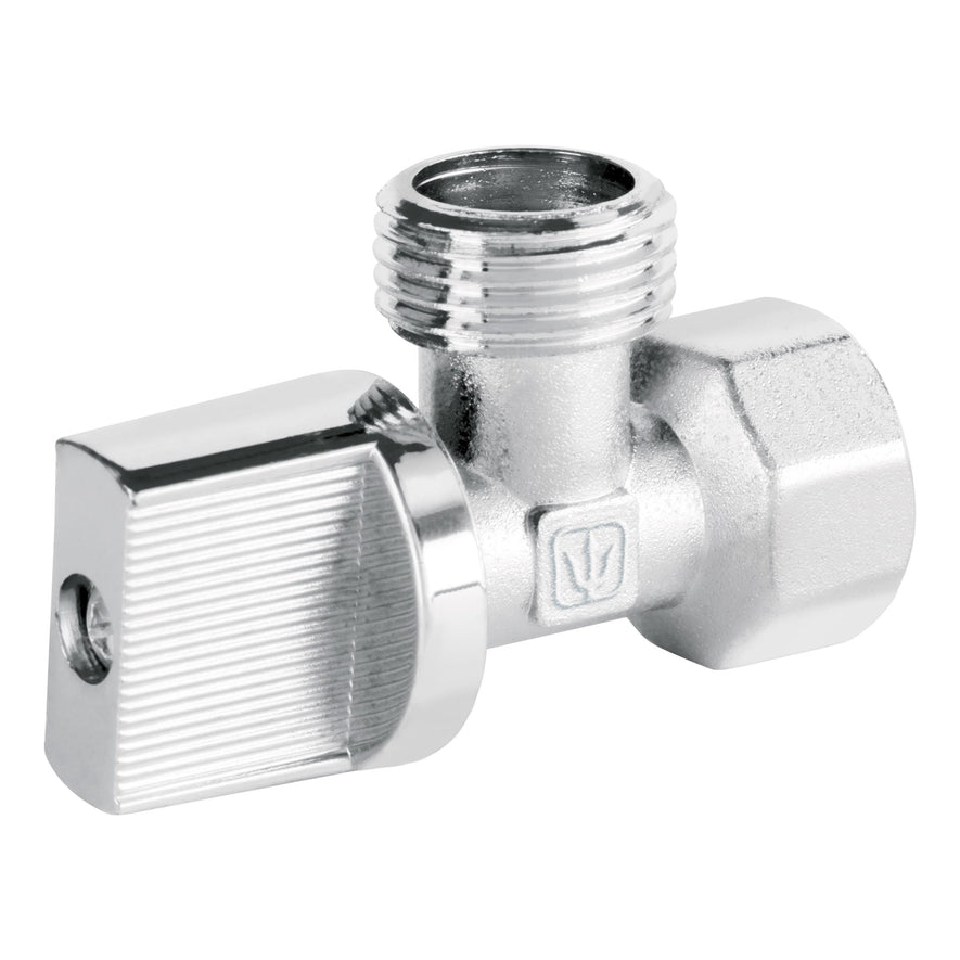 Llave angular de 1/2', 1/4 de vuelta, blíster, FOSET BASIC Caja con 6, 48286