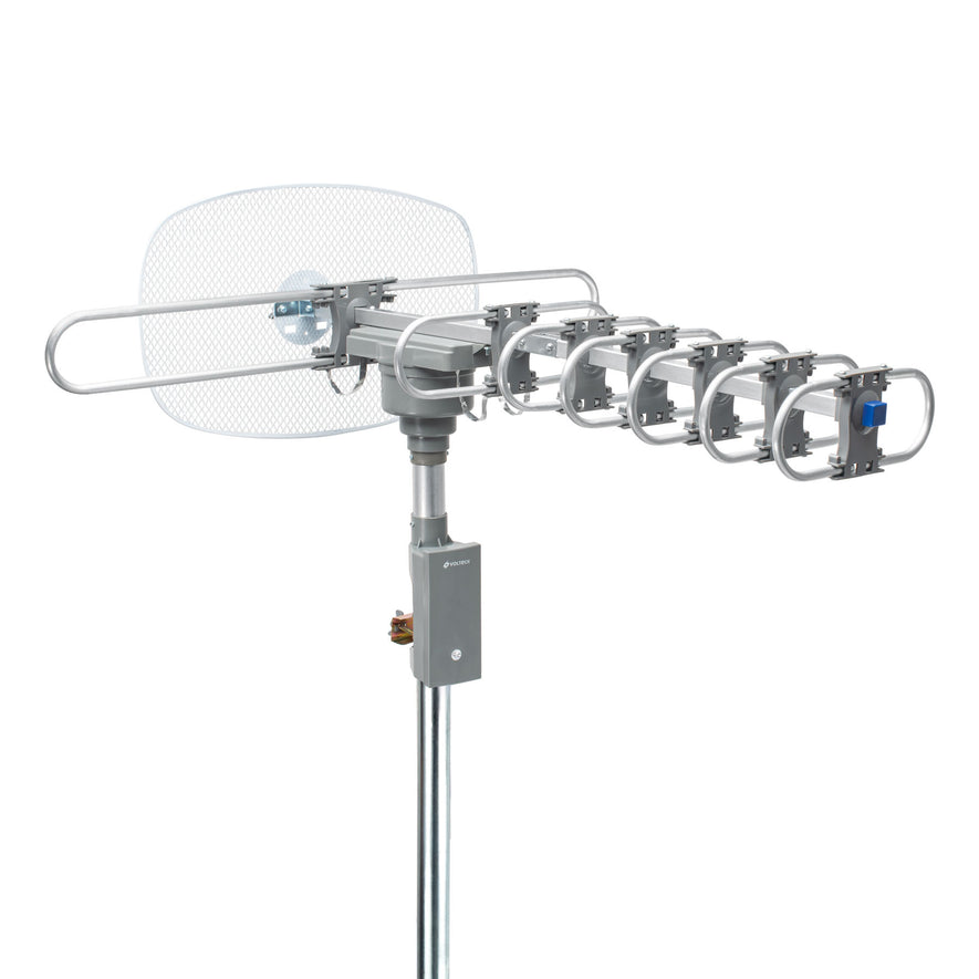 Antena aérea para TV HD, giratoria 360° con control y cable Caja con 2, 48114
