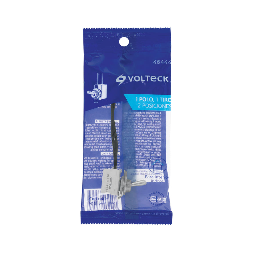 Interruptor de palanca con cable, Volteck Caja con 10, 46444
