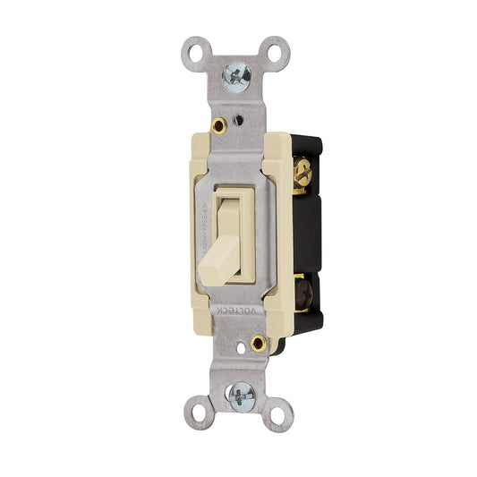 Interruptor vertical de palanca, 3 vías, Standard, marfil Caja con 10, 46003