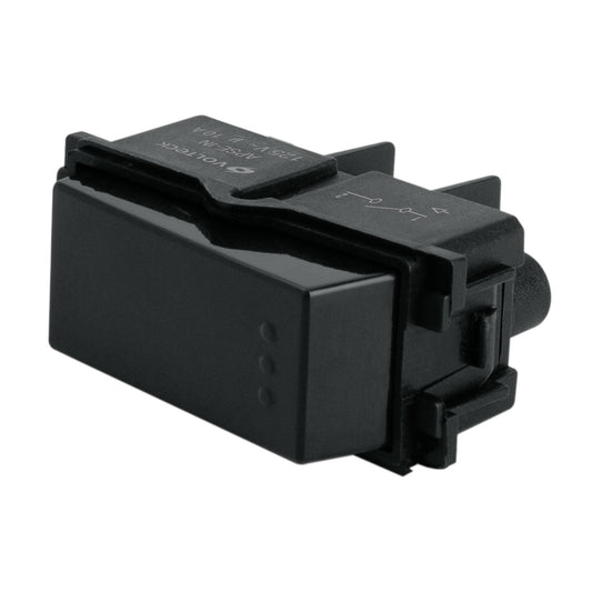 Interruptor sencillo, línea Italiana, color negro, Volteck Caja con 12, 47607