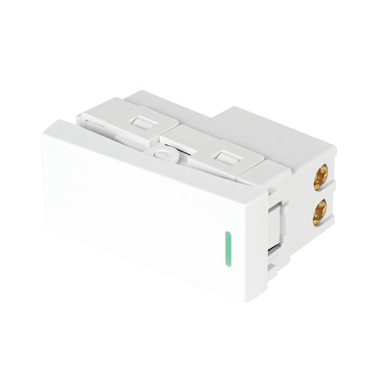 Interruptor sencillo blanco de 1 módulo, línea Lisboa Caja con 12, 47940