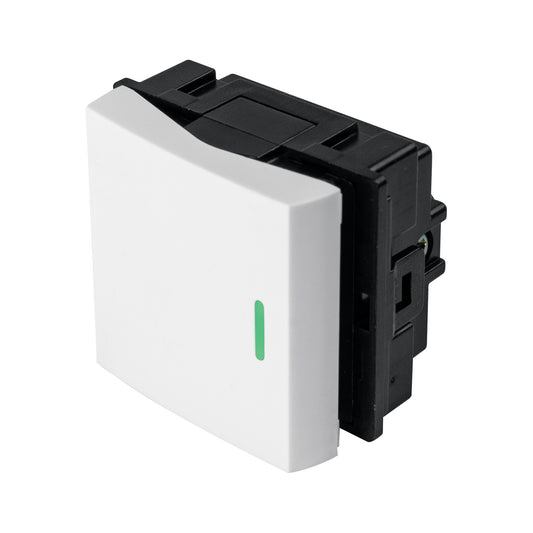 Interruptor sencillo de 1.5 módulos, línea Toledo, Basic Caja con 10, 29044