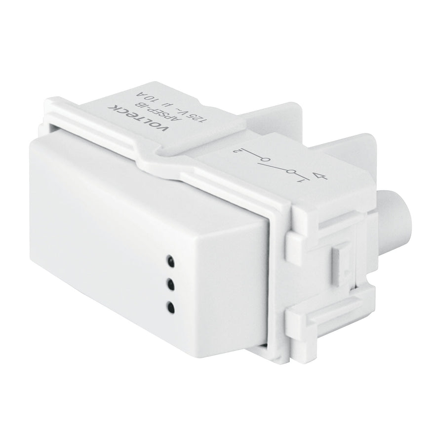 Interruptor sencillo con luz piloto, línea Italiana, blanco Caja con 12, 48053