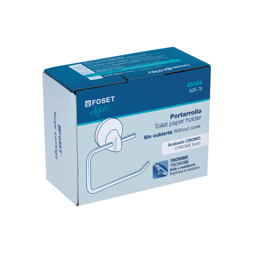 Portarrollo con soporte y barra metálicos, Foset Aqua Aqua Caja con 6, 45164
