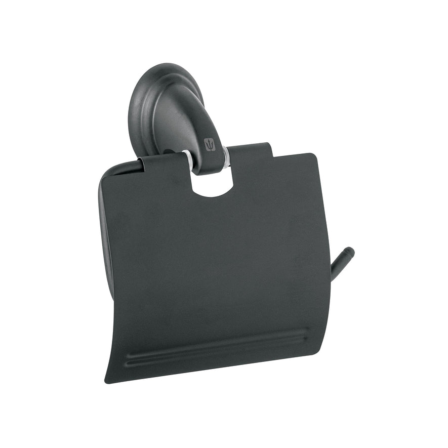 Portarrollo metálico acabado negro, Foset Aqua Caja con 6, 45983