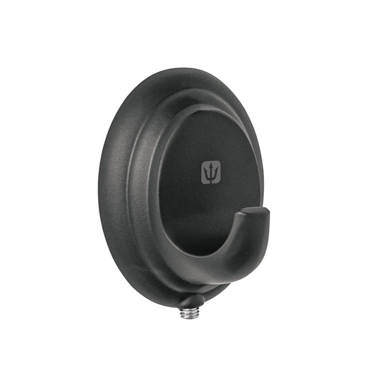 Gancho sencillo metálico acabado negro, Foset Aqua Caja con 6, 45987