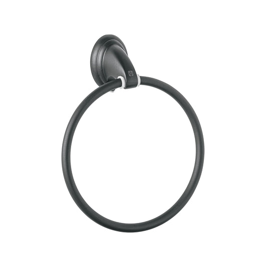 Toallero argolla metálico acabado negro, Foset Aqua Caja con 6, 45999