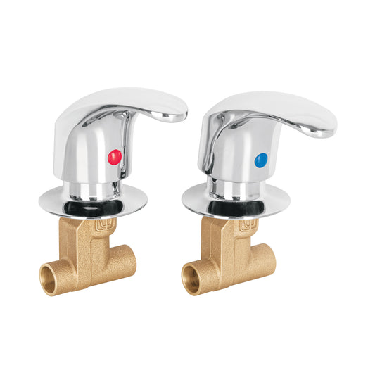 Juego llaves empotrar roscables, palanca, Aqua, 49799