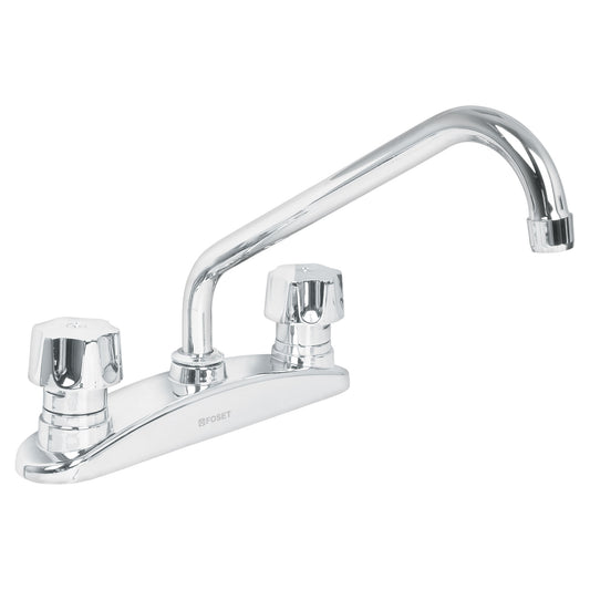 Mezcladora fregadero 8' cromo, hexagonal, AQUA, 44480