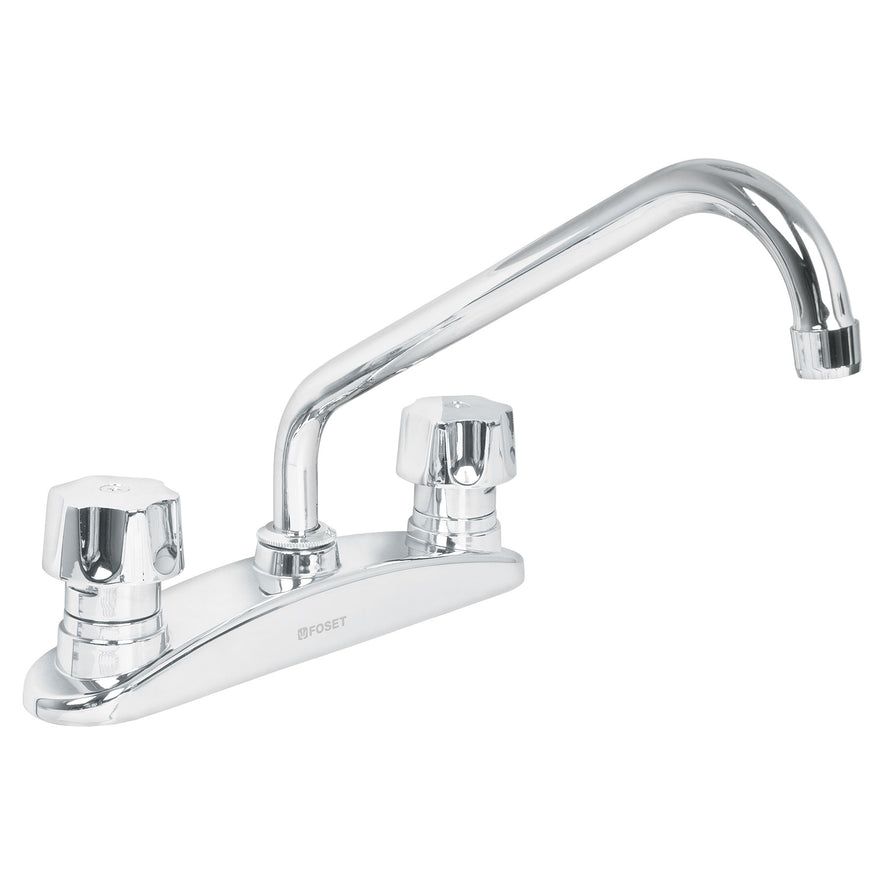 Mezcladora fregadero 8' cromo, hexagonal, AQUA, 44480