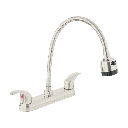 Mezcladora 8' p/fregadero, flexible, palanca, satín, Aqua, 47916