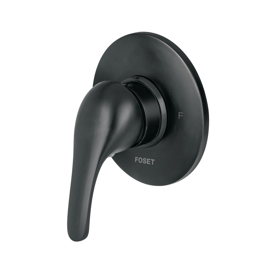 Monomando para regadera, palanca, negro, Foset Aqua, 48472