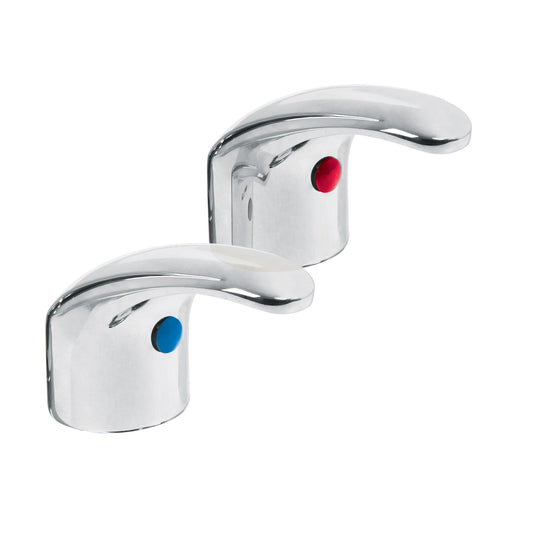 Juego de manerales de palanca p/lav-fregadero, cromo, Aqua, 49781