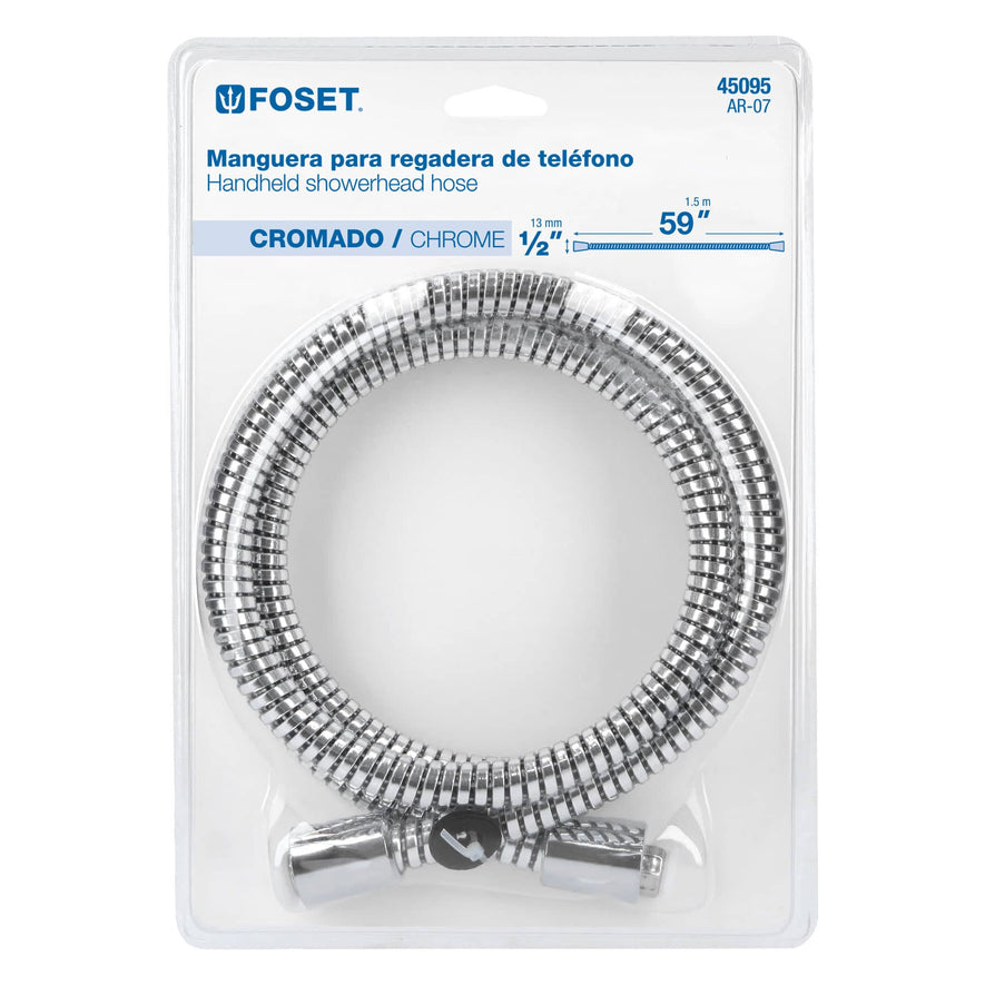 Manguera plástica de 1.5 m para regadera, Foset Aqua Caja con 2, 45095