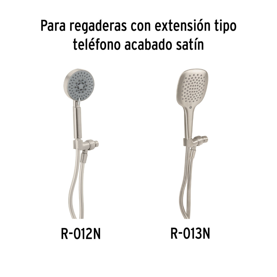 Manguera lisa para regadera, manual, satinada, Foset Element Caja con 2, 45097