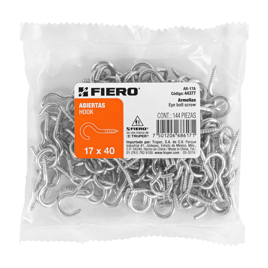 Bolsa con 144 armellas abiertas de 17 x 40, Fiero Caja con 6, 44377