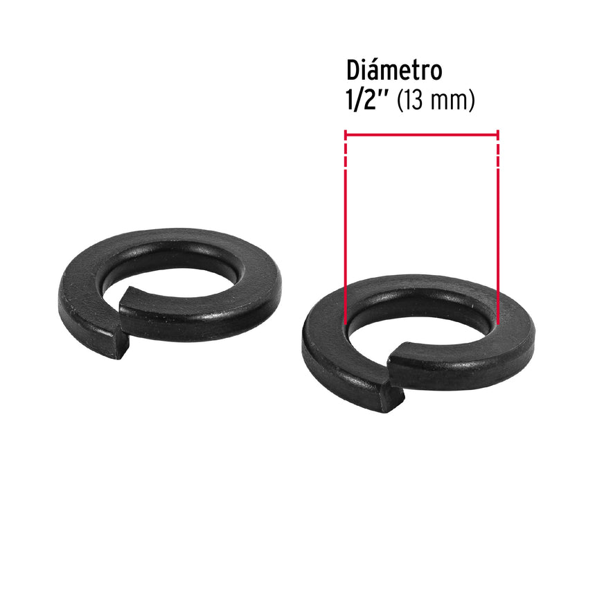 Bolsa con 100 arandelas de presión de 1/2', Fiero Caja con 6, 44690