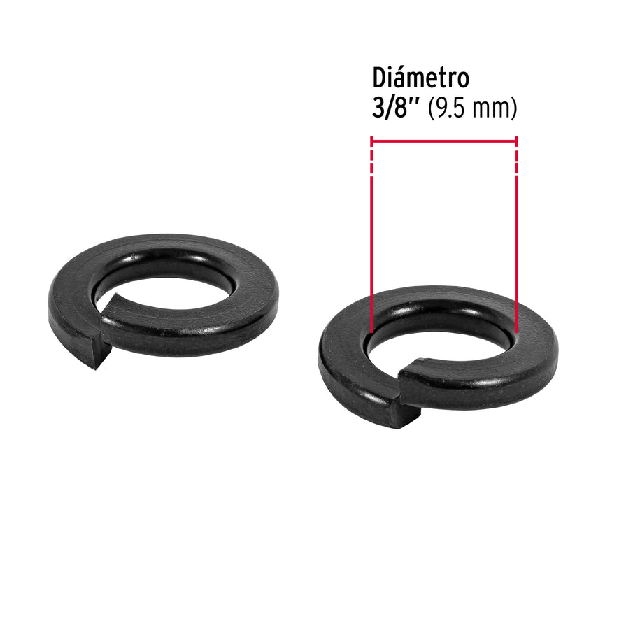 Bolsa con 150 arandelas de presión de 3/8', Fiero Caja con 6, 44688